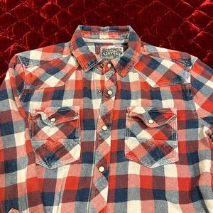 Like new BKE pearl snap flannel